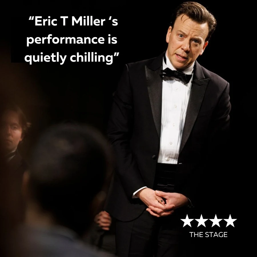 Eric T. Miller performing as William F. Buckley Jr. with The Stage press quote